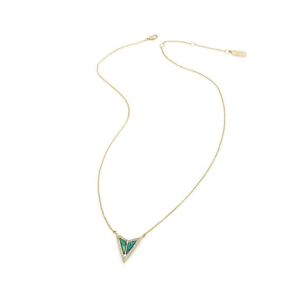 Melanie Auld Triangle Gold/Turquoise Necklace